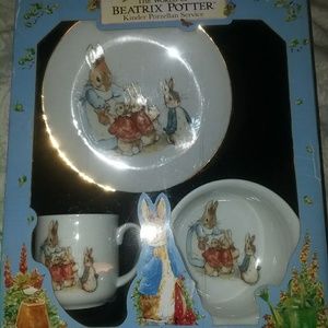 Beatrix potter kids porcelain dinner service
